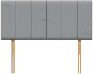 STOREX Plush Fabric Padded Lined Headboard For Devan Bed Bedroom Furniture Size 2Ft 6Inch/ 3Ft/ 4Ft/ 4Ft 6Inch/ 5Ft /6Ft -20 Inch Height 20inch (Silver, 20inch Height 3Ft Single)