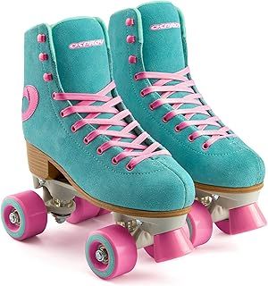 Osprey Retro Quad Roller Skates for Adults – Women's Lace Up High Top Roller Boots - Multiple Designs