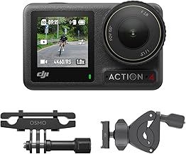 DJI Osmo Action 4 Road Cycling Combo - Bike Camera with 360° Wrist Strap for Cyclists, 1/1.3-Inch Sensor, Stunning Low-Light Imaging, 4K/120fps Footage, 155º Ultra-Wide FOV and HorizonSteady