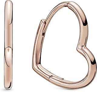 Pandora Asymmetrical Heart Hoop Earrings
