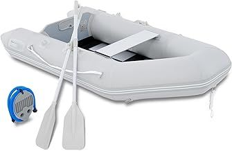 DARTMOOR Heavy Duty Inflatable Kayak, Portable Boat Raft for Adults with Aluminum Oars, Foldable Dinghy Float for Fishing Hunting or Playing on Lakes Rivers and Rapids