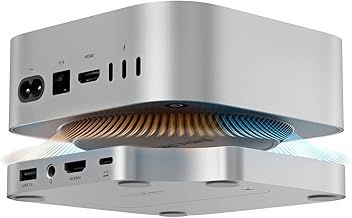 iExpandMate MINI4PRO Mac Mini M4 Dock with 4K@60 HDMI, 4TB M.2 NVMe SSD Enclosure, Mac Mini Hub & Stand for Mac mini M4 and M4 Pro 2024 (TF/SD Solt, 3* USB-A 2.0, Audio) | Silver