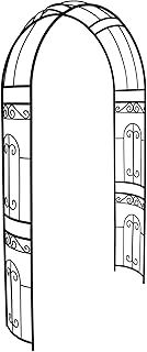 SCENDOR Rose Arch Garden Arbour, 87"H x 45"W Iron Curved Garden Archway, Romantic Garden Trellis for Climbing Plants, Jasmine Wedding Ceremony Arches