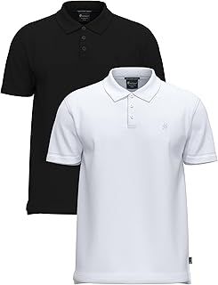 2 Pack Polo Shirts for Men Adult |100% Pique Cotton Plain Men's Polos Golf Polo Shirts Short Sleeve
