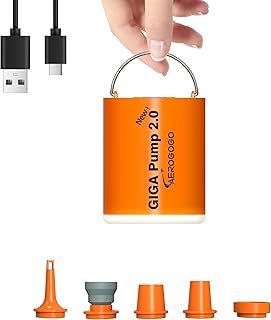 GIGA PUMP 2.0 Electric Portable Air Pump 1300mah Battery Rechargeable Pump Ultra-Mini Inflator/Deflator Pump for Swimming Rings air Mattress Bed Pool Toy