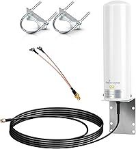 4G LTE Antenna High Gain 10-12dBi Long Range Outdoor Antenna with SMA Male/TS9 Connector Aerial for Netgear Nighthawk M1 MR1100 Version MiFi Mobile Hotspot TP-LINK HUAWEI 4G LTE Router
