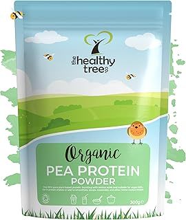 Organic Pea Protein Powder - European Vegan Protein Powder by TheHealthyTree Company for Muscle Growth & Recovery - Non-GMO, Keto and Gluten-Free - Natural Unflavoured Pea Protein (600g)