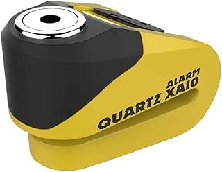 LK272 - OXFORD Quartz XA10 Alarm Disc Lock (10mm Pin) Yellow/Black