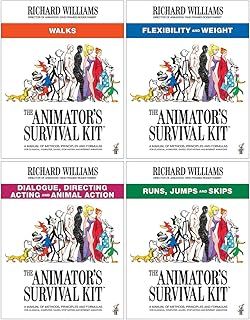 The Animator's Survival Kit Collection 4 Books Set By Richard Williams (Walks, Flexibility and Weight, Dialogue Directing Acting and Animal Action & Runs Jumps and Skips)