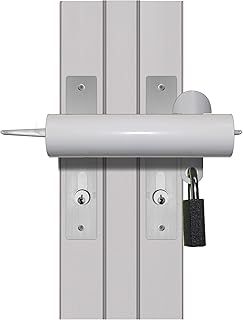 Patio Door Lock 'NO Frills' Cheap High Security Deadlock Sliding Fix Bar Tough and Easy White