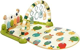 Coo11 Baby Gym Mat Musical Piano Keyboard & Light for Baby Girl & Boys Fitness Rack for Children, Baby Floor Mat, Activity Mat for Newborn 0-36 Months Gift for Toddlers Green