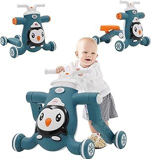 Baby Walker First Step 3 in 1 Sit-to-Stand Learning Walker Multifunctional Baby Push Along Walker Kids Activity Center with Music Push & Pull Toys Gift for Boys Girls Infants Toddlers
