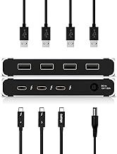 CalDigit Thunderbolt 4 Element Hub - Universal Multi-Port Hub, 4X Thunderbolt 4/USB4 Ports, 4X USB 3.2 Gen2 10Gb/s Ports, Single display up to 8K or Dual 4K 60Hz Displays, 60W Charging with 0.8m Cable