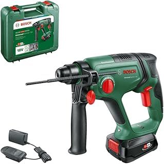Bosch Cordless Rotary Hammer Drill UniversalHammer 18V (1x Battery 2.5 Ah, 18 Volt System; Drilling/Hammer Drilling/Chiselling; 2.0 J Impact Energy, SDS Plus Tool Holder, in Carrying Case)