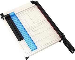HFS(R) Paper Cutter A4 Paper Trimmer 12” Cut Length 12 Sheet Capacity Guillotine Paper Photo Cutter with Magnet Clamp Paper Guide Size Guideline