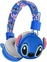 Stitch Kids Bluetooth Wireless Stitch Headphone 3D Stitch Ears Kids Over Ears Headset Soft Ear Pads Foldable Wireless Headphone For Girls and Boys Xmas Gift Birthday Gift For Girls and Boys
