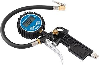 Draper 20bar Pistol-Grip Digital Tyre Inflator | 1/4 Inch BSP Male Adaptor | 65 mm Gauge | Clip-On Connector |300psi Air Tool | 91313
