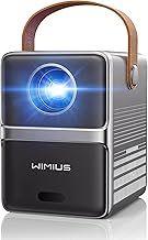 【Short Throw & Auto Vertical Keystone 1s Focus】Mini Projector, WiMiUS 20000 Lumen WiFi Bluetooth Portable Projector 4K FHD 1080P Supported, 70% Zoom 300" Smart Video Projector for Home, Outdoor, Gifts