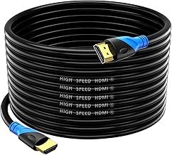 4K/60HZ HDMI Cable 20M (HDMI 2.0,18Gbps) Ultra High Speed Gold Plated Connectors,Ethernet Audio Return,Video 4K,FullHD1080p 3D Compatible with Blu-Ray,TV, Playstation, PS3, PS5, PC, HDTV