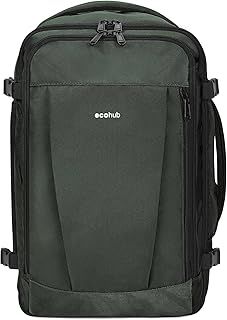 Easyjet Cabin Bag 45x36x20 Underseat Backpack Travel Rucksack 13 Pocket Hand Luggage Waterproof Recycled PET Eco Friendly Carry On Bag for Women & Men 30L Grey