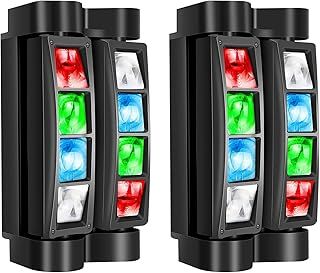 BETOPPER DJ Light LED RGBW Moving Head Stage Lights, 8 * 3W DMX Lights with Magic Beam Light Effects. Supports Sound Activated & DMX512. Disco Light for Parties, Show, Stage, Bar, Home, Concert, Club
