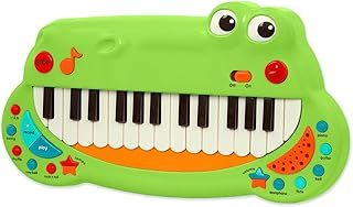 Battat - Crocodile Toddler Toy Piano - Musical Instrument for Kids, Children - Animal Green Keyboard Piano with 5 Instrument Settings, 2 Years +