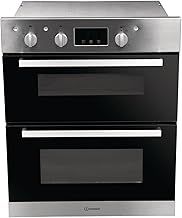 Indesit Electric Double Fan Cooker - Stainless Steel - 60 cm - A|A Rated - ‎IDD 6340 IX