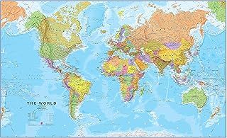Maps International - Giant World Map - Updated 2024 - Mega-Map Of The World - 201cm (w) x 116.5cm (h) - Full Lamination
