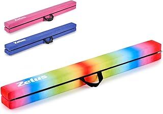 ZELUS 8 ft. 244cm Foldable Gymnastics Balance Beam, with Carry Handles Anti-Slip Base, for Gym Training Fitness Children Adults