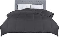 Utopia Bedding 4.5 Tog King Size Duvet With Corner Tabs - Microfiber Soft Breathable All Year Round Quilt, Box Stitched, 220x230 cm (Grey)