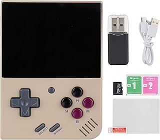 Miyoo Mini Plus Handheld Game Console 64G, 3.5 Inch IPS Screen Linux System Built-in 20000+ Games, Support Wi-Fi Battle(Grey)