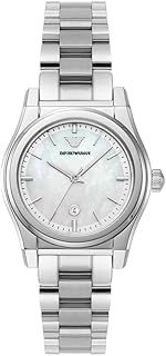 Emporio Armani Damenuhr, Dreizeiger Quarzwerk und 32mm Gehäusegröße mit Edelstahl-, Leder- Oder Silikonarmband