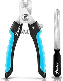 Candure Dog Nail Clippers for Large, Medium and Small Breed Professional Pet Nail Clipper Suitable for Cats, Rabbits and Guinea Pigs with Safety Lock and Protective Guard to Avoid Over Cutting (6")