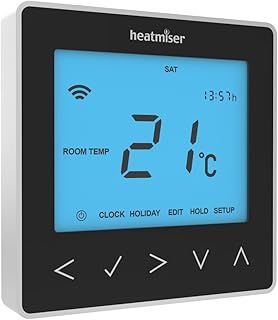 Heatmiser NeoStat Black Programmable Digital Thermostat