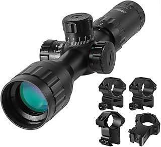 3-9X32 AOIR Rifle Scope mil-dot Reticle Red and Green Dot Illuminated Scope Hunting Optics