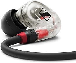 Sennheiser IE 100 PRO CLEAR In-Ear Monitors | Dynamic 10mm Broadband Transducer for Powerful, Precise Monitoring | 1.3M Cable & S/M/L Silcone Adaptors Included | Clear & Black (508941)
