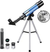 Children's Astronomical Telescope, Uverbon Telescope for Astronomy Telescope Zoom 90X HD Space Outdoor Monocular with Adjustable Tripod for Children Adults Beginners