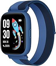 BIGGERFIVE Kids Smart Watch, 1.8" Fitness Watch Pedometer, Heart Rate, IP68 Waterproof, Sleep Tracker, Calorie Step Counter, 5 Puzzle Games with/without APP for Girls Boys Teens 5-16, Nylon