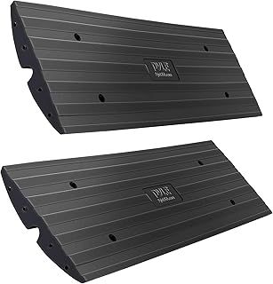 Pyle Car Ramp, Multipurpose, Flexible Kerb, 1.2m Heavy Duty Rubber, Curb Ramp, Mobility Threshold Ramp for Car, Truck, Scooter, Bike, Motorcycle, Wheelchair, Home Driveway, Garage, 2 Pieces