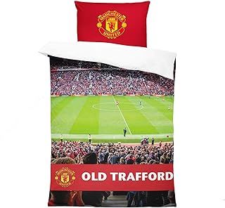 FOCO Manchester United FC STADIUM FOOTBALL PREMIER LEAGUE CHAMPIONSHIP DIGITIAL PRINT SINGLE DUVET BEDSPREAD BEDROOM QUILT COVER