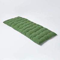 HOMESCAPES Air Force Blue Garden Bench Cushion 2 Seater Seat Pad for Patio Furniture Kitchen or Dining Bench Indoor & Outdoor Use Comfortable 100% Cotton Modern Tufted Style Thick Cushion 108cm Wide