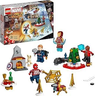 LEGO 76267 Marvel Avengers Advent Calendar 2023 with 24 Gifts incl. Captain America, Spider-Man, Iron Man plus More Superhero Minifigures, Christmas Countdown Gift for Kids