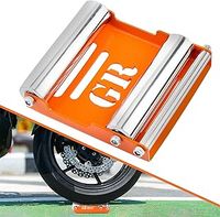 GRAND PITSTOP Motorcycle & Powersports Maintainence Stand Wheel cleaning stand Wheel Roller Stand for tire cleaning & chain lubrication - GRoller Medium (Bikes < 485 lb & Tyre width <180 mm)