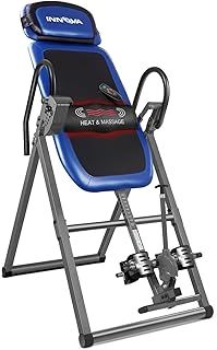 Innova Health and Fitness ITM4800 Advanced Heat and Massage Inversion Table,Black/Blue/Gray