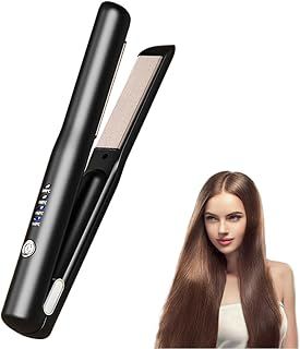 Cordless Hair Straighteners, 2in1 Mini Hair Straightener and Curler, Travel Straighteners USB Rechargeable, Portable Straighteners with 4 Temperature Levels, Effective for Straightening&Curling
