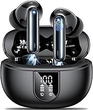Wireless Earbuds,Wireless Headphones Bluetooth 5.3 Headphones in Ear with 4 ENC Call Noise Cancelling Mics HiFi Stereo Mini Ear Buds 42H Playtime LED Display Wireless Earphones IP6 Waterproof Black