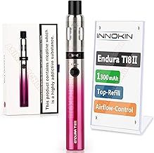 Innokin Endura T18II, E Cigarette Vape Pen Starter Kit 1300mAh, Variable Wattage, E-Cig Top-Refill 2ml tank with Airflow Control Vaping, Uses Prism Coil, Magnetic Dust-Proof-Cap, No Nicotine - Violet