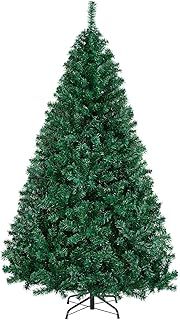 Yaheetech 6ft Hinged Spruce Christmas Tree Holiday Decoration Artificial Unlit Xmas Tree with 1000 PVC Flexible Tips