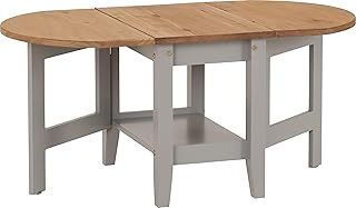 Seconique Santos Drop Leaf Coffee Table in Grey Slate/Distressed Waxed Pine