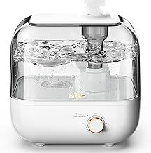 5L Top Fill Humidifier for Bedroom, 35-Hour Run Time, with Aromatherapy Tray, Ultra Quiet, 360° Expandable Steam Nozzle,Automatic Shut Off, White